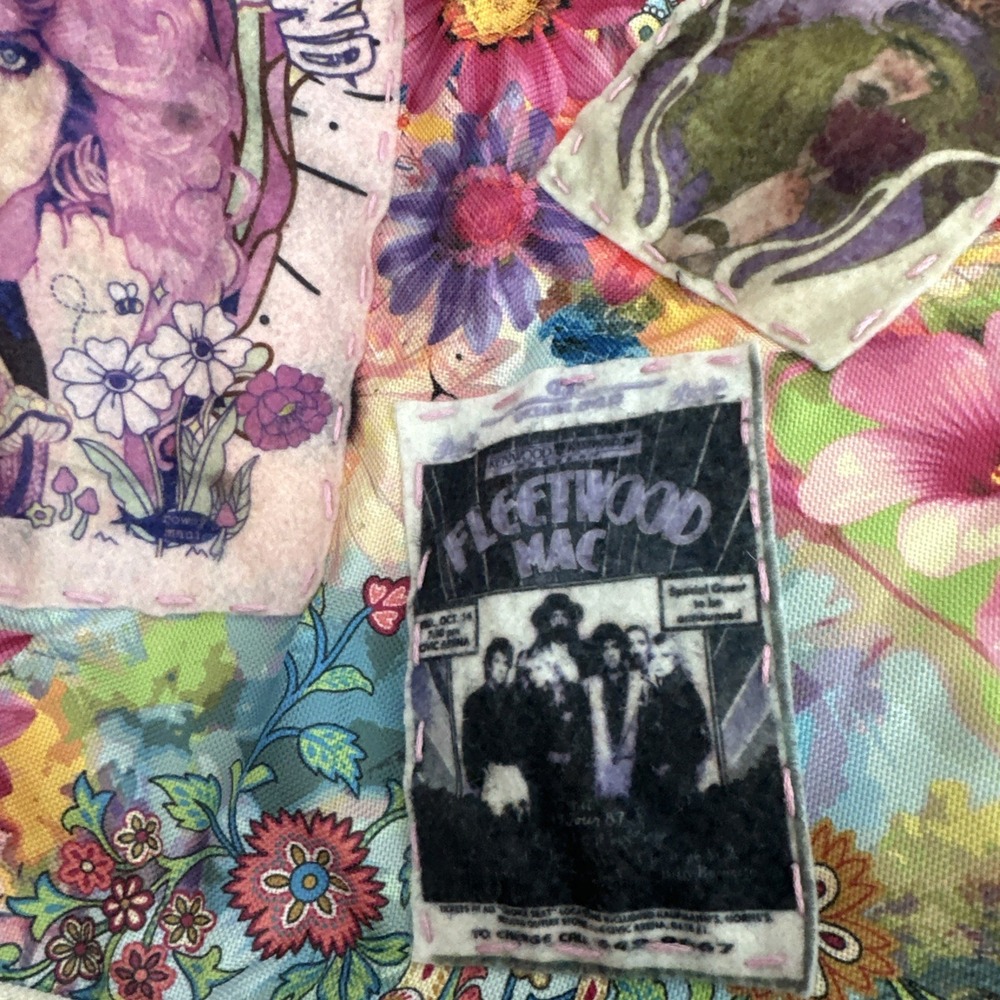 Unique Colorful Fleetwood Mac Tote Bag NWOT Rope Handles Handmade. - Picture 3 of 6